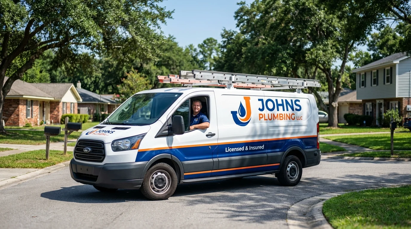 Johns Plumbing LLC service van in Lebanon, TN